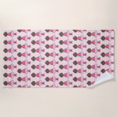 Niedlich Ballerina Pink Tutu Ballet Tanzlehrer Strandtuch (Vorderseite)