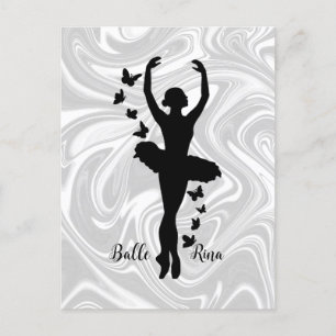Niedlich Ballerina Postkarte