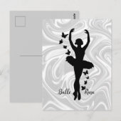 Niedlich Ballerina Postkarte (Vorne/Hinten)