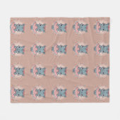 Niedlich Ballerina Rhinoceros Muster Fleecedecke (Vorderseite (Horizontal))