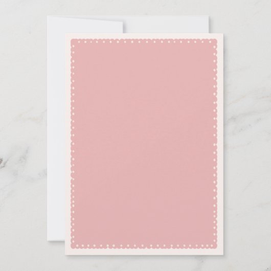 Niedlich Ballerina Unicorn Dusty Pink Girl Geburts Einladung (Rückseite)