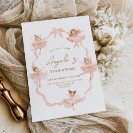 Niedlich Ballerinas Geburtstagseinladung Einladung