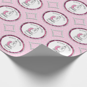 Niedlich Ballet Ballerina Princess Poodle Dog (wei Geschenkpapier