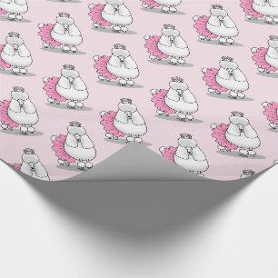 Niedlich Ballet Ballerina Princess Poodle Dog (wei Geschenkpapier