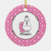 Niedlich Ballet Ballerina Princess Poodle Dog (wei Keramik Ornament (Vorne)