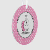 Niedlich Ballet Ballerina Princess Poodle Dog (wei Ornament (Vorderseite)