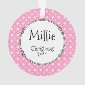 Niedlich Ballet Ballerina Princess Poodle Dog (wei Ornament (Rückseite)