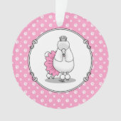Niedlich Ballet Ballerina Princess Poodle Dog (wei Ornament (Vorderseite)
