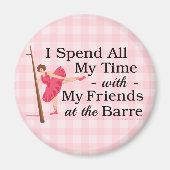 Niedlich Ballet Barre Funny Ballerina Dancer Gingh Magnet (Vorne)