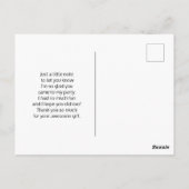 Niedlich Ballet Dancer Legs & Slippers Vielen Dank Postkarte (Rückseite)