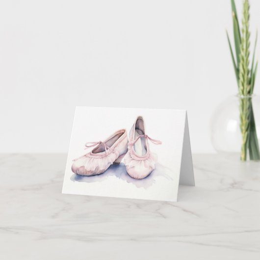 Niedlich Ballet Slippers BLANG Karte (Vorderseite)