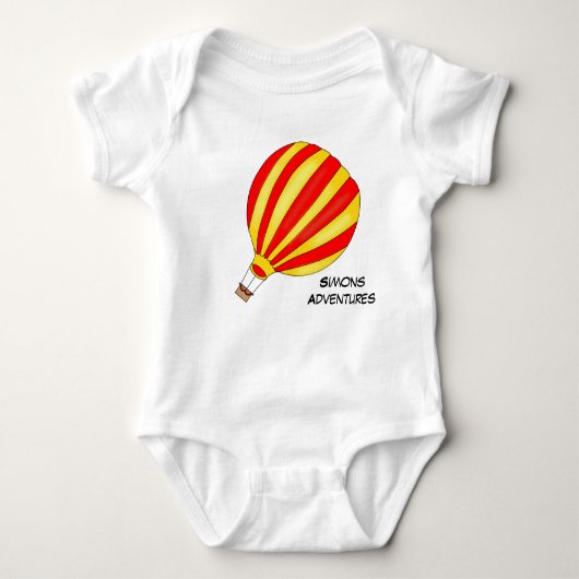 Niedlich Balloon Baby Adventure Gift Birth Date Ki Baby Strampler (Vorderseite)