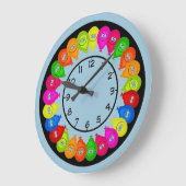 Niedlich Balloon Muster Kids Wall Clock Große Wanduhr (Winkel)