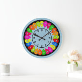 Niedlich Balloon Muster Kids Wall Clock Große Wanduhr (Zuhause)