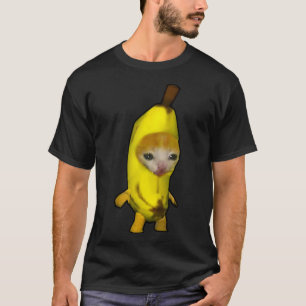 Niedlich Banana Cat Happy Bananacat Meme Kitty Cat T-Shirt