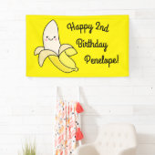 Niedlich Banana Kindergeburtstag Kawaii Banner (Insitu)