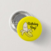 Niedlich Banana Kindergeburtstag Kawaii Button (Vorne & Hinten)