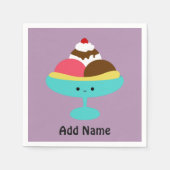 Niedlich Banana Split Serviette (Vorderseite)