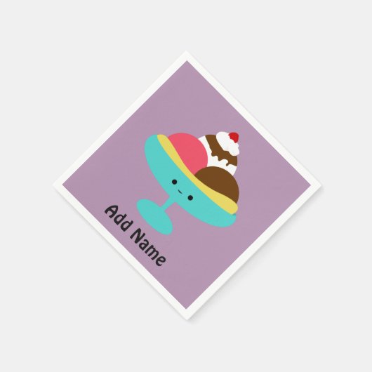 Niedlich Banana Split Serviette (Ecke)