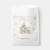 Niedlich Bär Christmas Girl Baby Showtasche Geschenktütchen (Vorderseite)