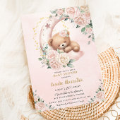 Niedlich Bärenblüte Elfenbeinblütenmädchen Kinderd Einladung