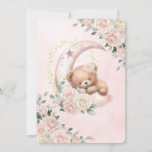 Niedlich Bärenblüte Elfenbeinblütenmädchen Kinderd Einladung (Rückseite)