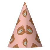 Niedlich Bärenfarbiger Party-Hut Partyhütchen (Rückseite)