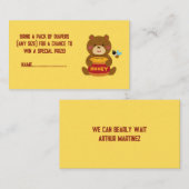 Niedlich Bärenmädchen Kinderdusche Begleitkarte (Vorne/Hinten)