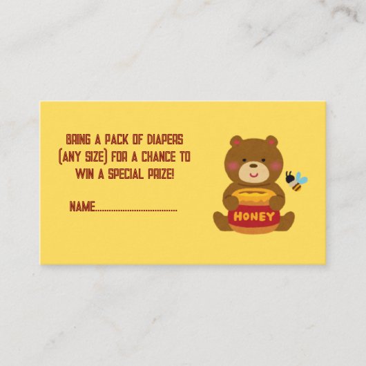 Niedlich Bärenmädchen Kinderdusche Begleitkarte (Vorderseite)