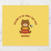 Niedlich Bärenmädchen Kinderdusche Bierflaschenetikett (Einzelnes Label)