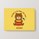 Niedlich Bärenmädchen Kinderdusche Button (Vorderseite)