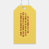 Niedlich Bärenmädchen Kinderdusche Geschenkanhänger (Rückseite)