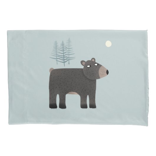 Niedlich Bärenwald Kissenbezug (Vorderseite-Links)