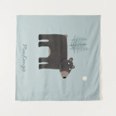 Niedlich Bärenwald Personalisiert Wandteppich (Vorderseite (Horizontal))