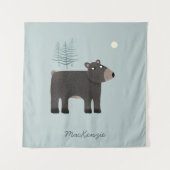 Niedlich Bärenwald Personalisiert Wandteppich (Vorderseite)