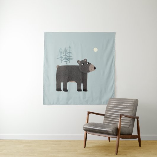 Niedlich Bärenwald Wandteppich (Beispiel)