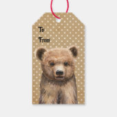 Niedlich Bärenweihnachtsfest Geschenkanhänger (Rückseite)