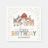 Niedlich Barnyard Birthday Party Napkins Serviette (Vorderseite)
