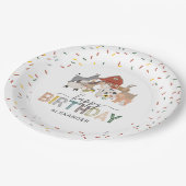 Niedlich Barnyard Birthday Party Pappteller (Schrägansicht)