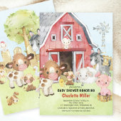Niedlich Barnyard Friends Kinderdusche Einladung