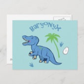 Niedlich Baryonyx Postkarte (Vorne/Hinten)