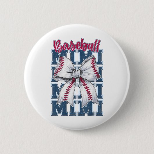 Niedlich Baseball Mimi Größte Fan Oma Großmutter B Button (Vorderseite)