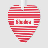 Niedlich Basic Red and White Stripes Individuelle Ornament (Vorderseite)