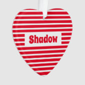 Niedlich Basic Red and White Stripes Individuelle Ornament (Vorderseite)