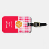 Niedlich Basketball Gepäckanhänger (Vorderseite horizontal)