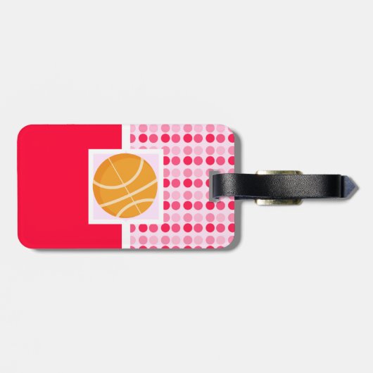 Niedlich Basketball Gepäckanhänger (Rückseite horizontal)