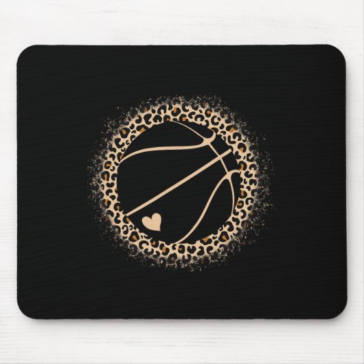 Niedlich Basketball Leopard Print Women Giro Mousepad (Vorne)