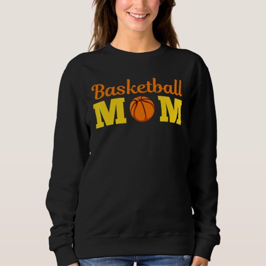 Niedlich Basketball Mama Neuheit Sportmütter Tages Sweatshirt (Vorderseite)