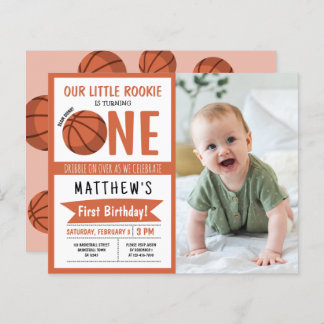 Niedlich Basketball Ribbon Budget Foto 1. Geburtst