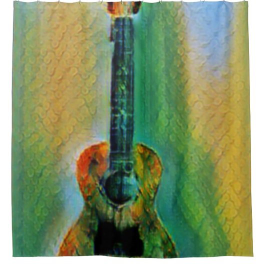Niedlich Bass Guitar Duschvorhang (Vorderseite)